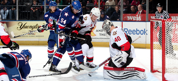 Varone and Leggio Lead Amerks to 3-2 Win Over B-Sens