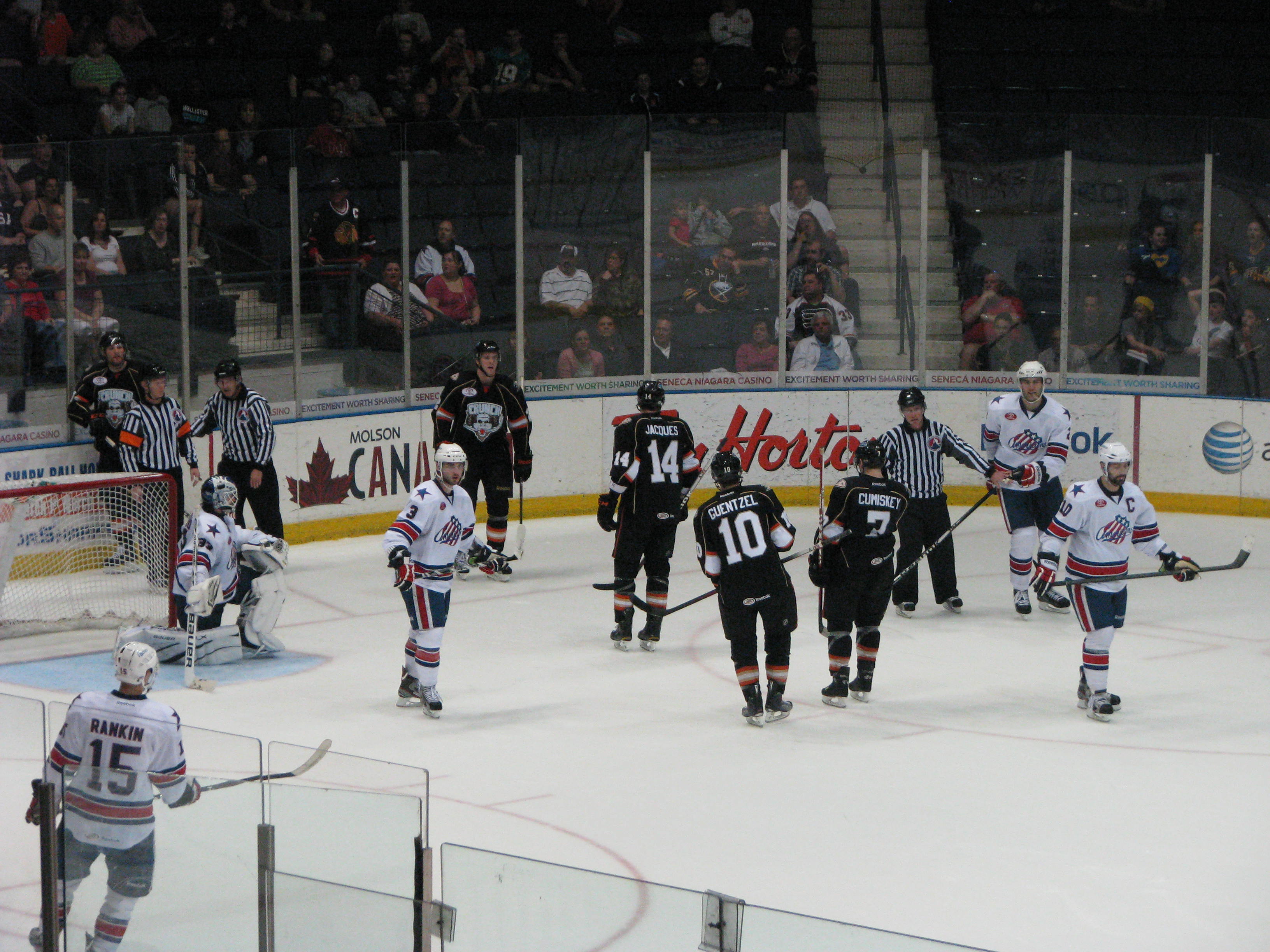 Amerks Lose in Shootout to the Crunch (with shootout and fight videos)