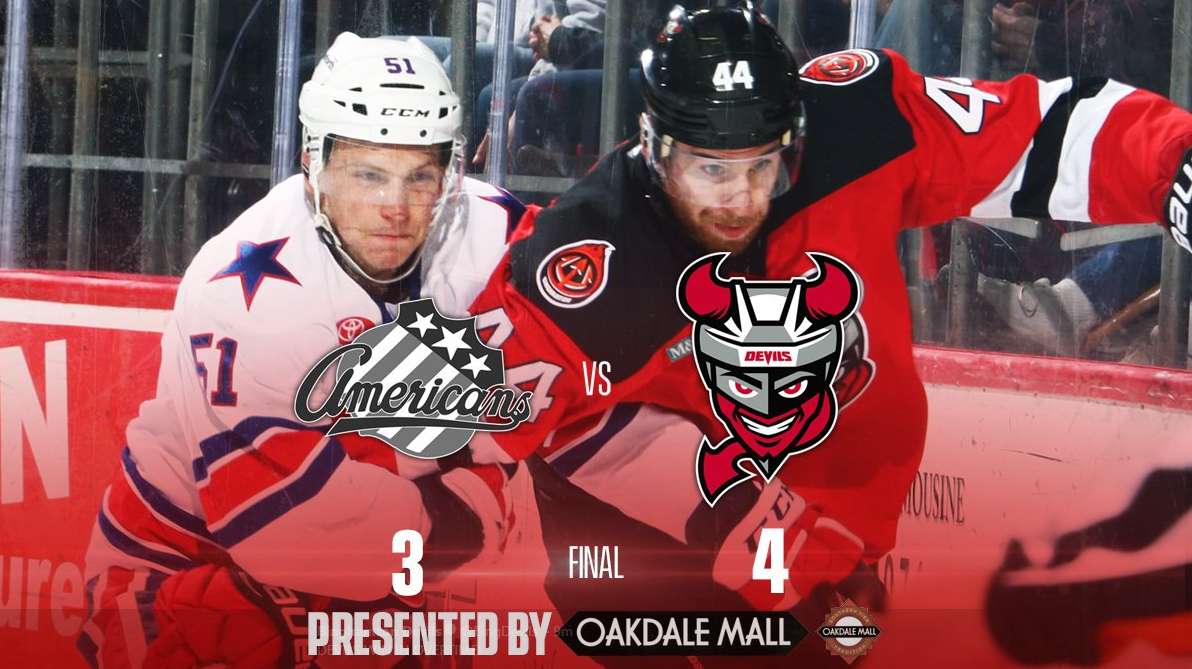 Overtime Loss to the Last Place Devils