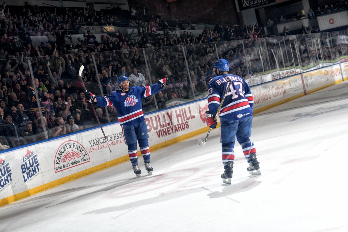 Colin Blackwell and Zach Redmond Lead Amerks to an Overtime Win