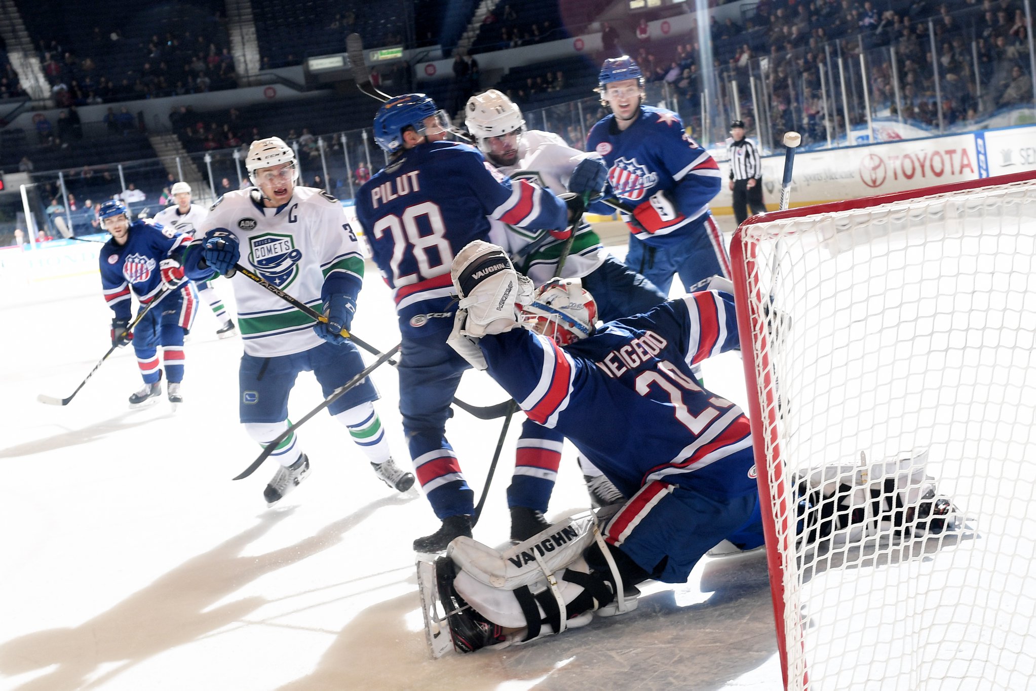 Amerks Score Three in the Third, Wedgewood Earns Fifth Shutout