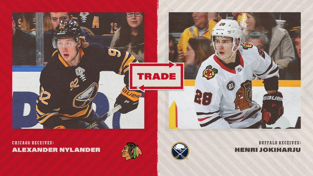 Alex Nylander Traded to Chicago for Henri Jokiharju