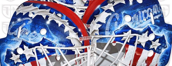 Amerks Themed Helmet for Ukko-Pekka Luukkonen